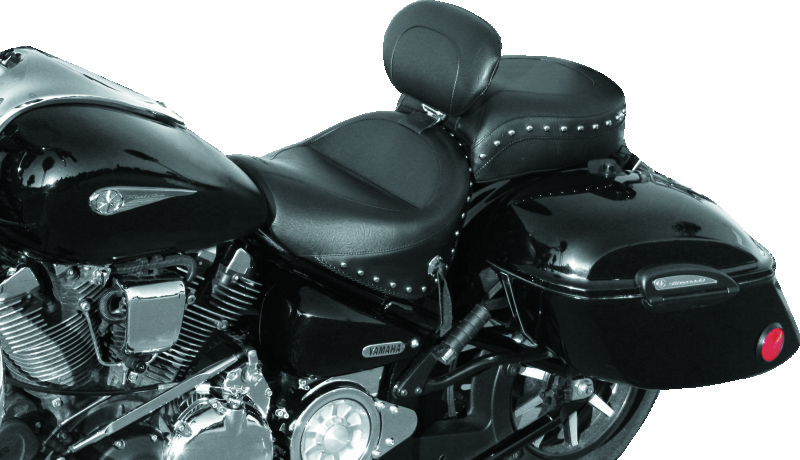 Picture of Mustang Motorcycle MMP 2 Piece with Driver Backrest Studs Two-Piece Motorcycle Seats - 79190