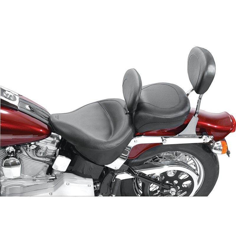 Picture of Mustang Motorcycle MMP Solo with Driver Backrest Original Solo Motorcycle Seats - 79124