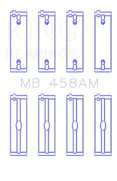 Picture of King Engine Bearings Mitsubishi 181CI 3-0L 6G72 V6 Size 0-5 Main Bearing Set