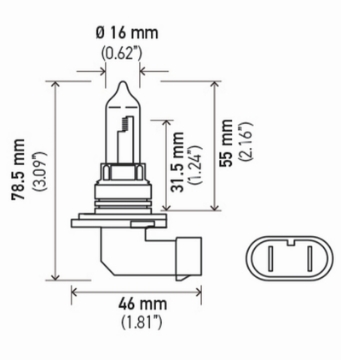 Picture of Hella 9005 12V 65W High Performance P20d 2-0 Bulb Pair
