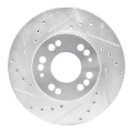 Picture of R1 1991-2004 Dodge STEALTH Front Left Drilled & Slotted Silver Brake Rotor