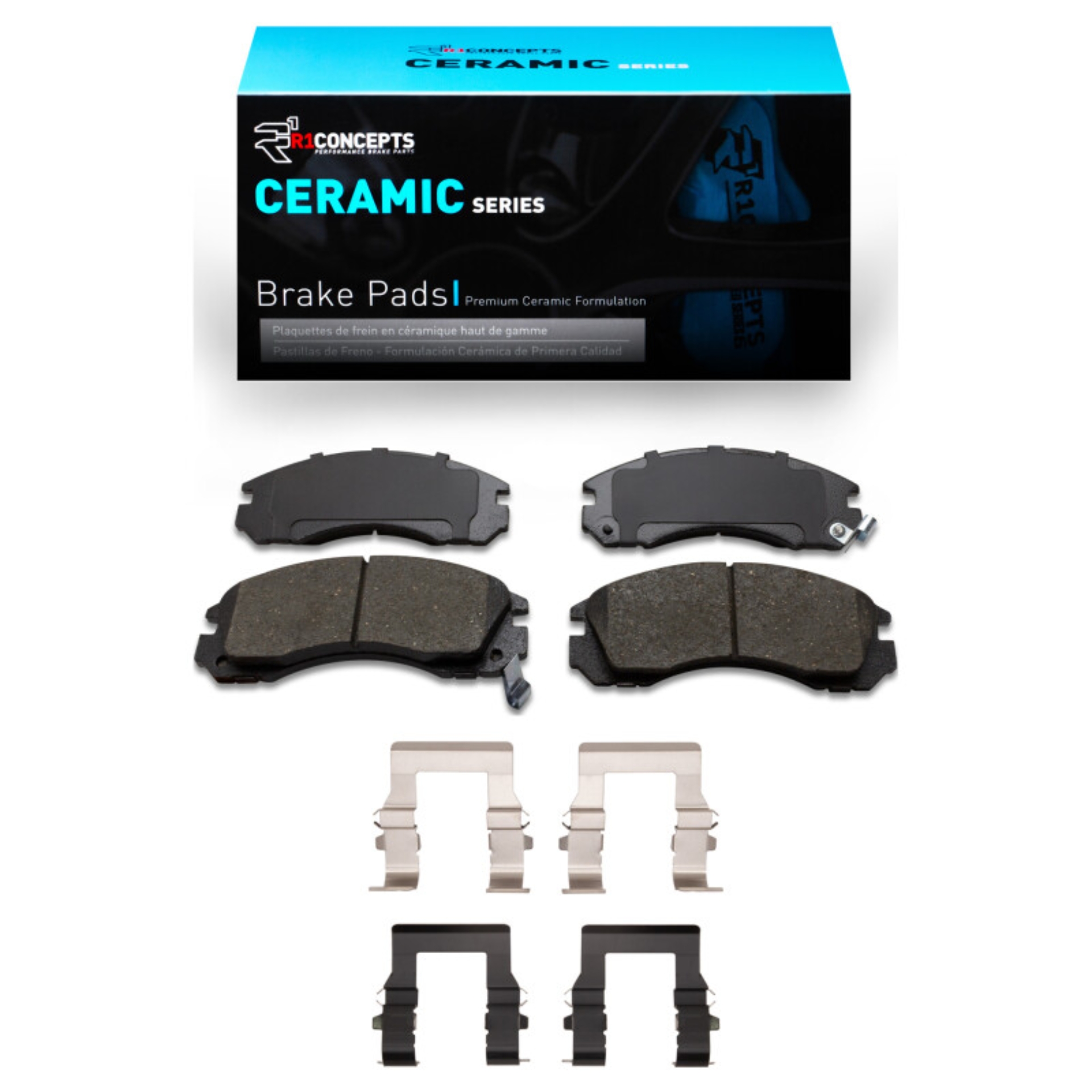 Picture of R1 90-22 Dodge Stealth Front Ceramic Brake Pads & Hardware Kit