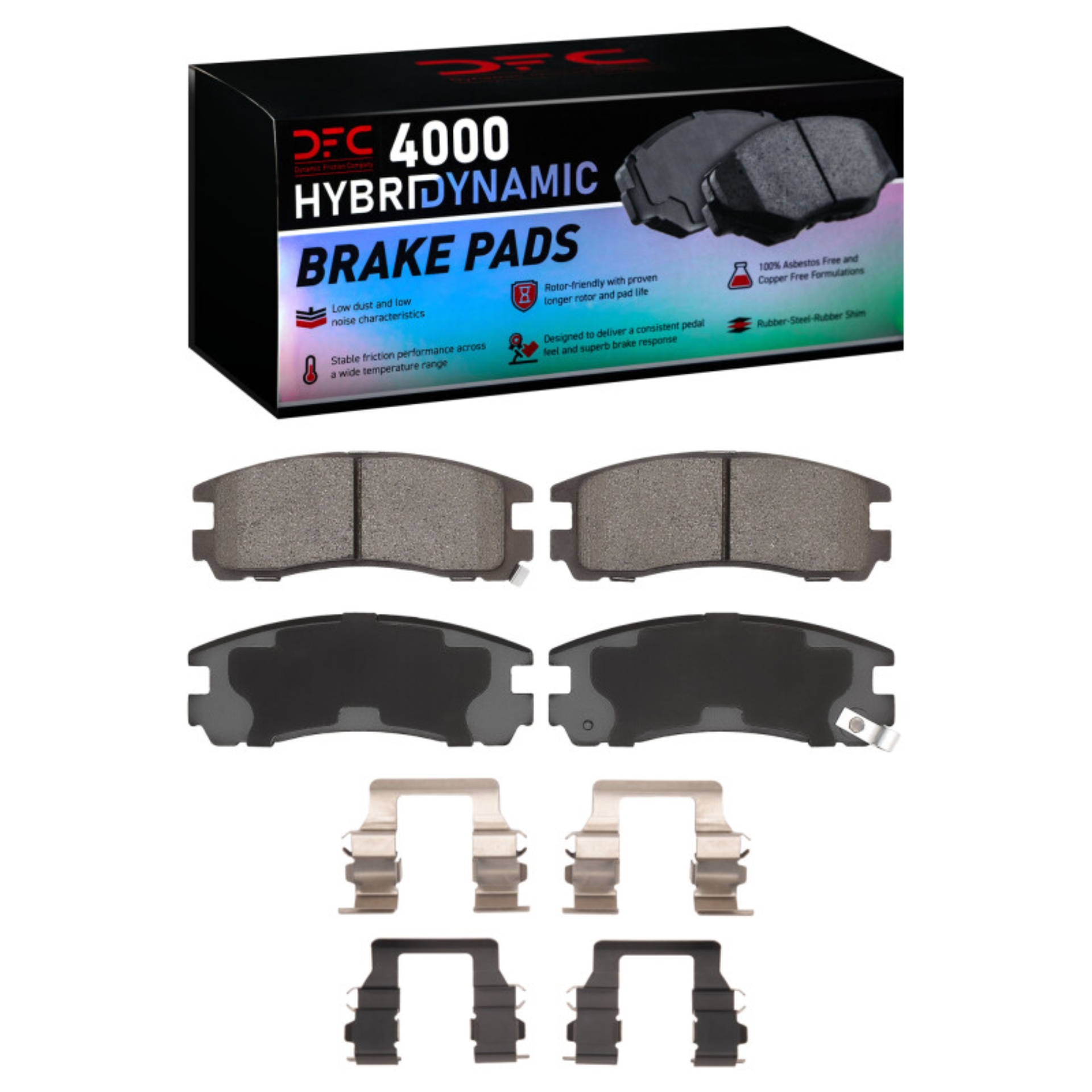 Picture of DFC 88-99 Dodge Stealth Rear 4000 HybriDynamic Brake Pads and Hardware Kit