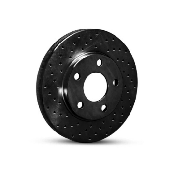 Picture of R1 04-08 Chrysler Pacifica Rear Right Drilled Black Brake Rotor