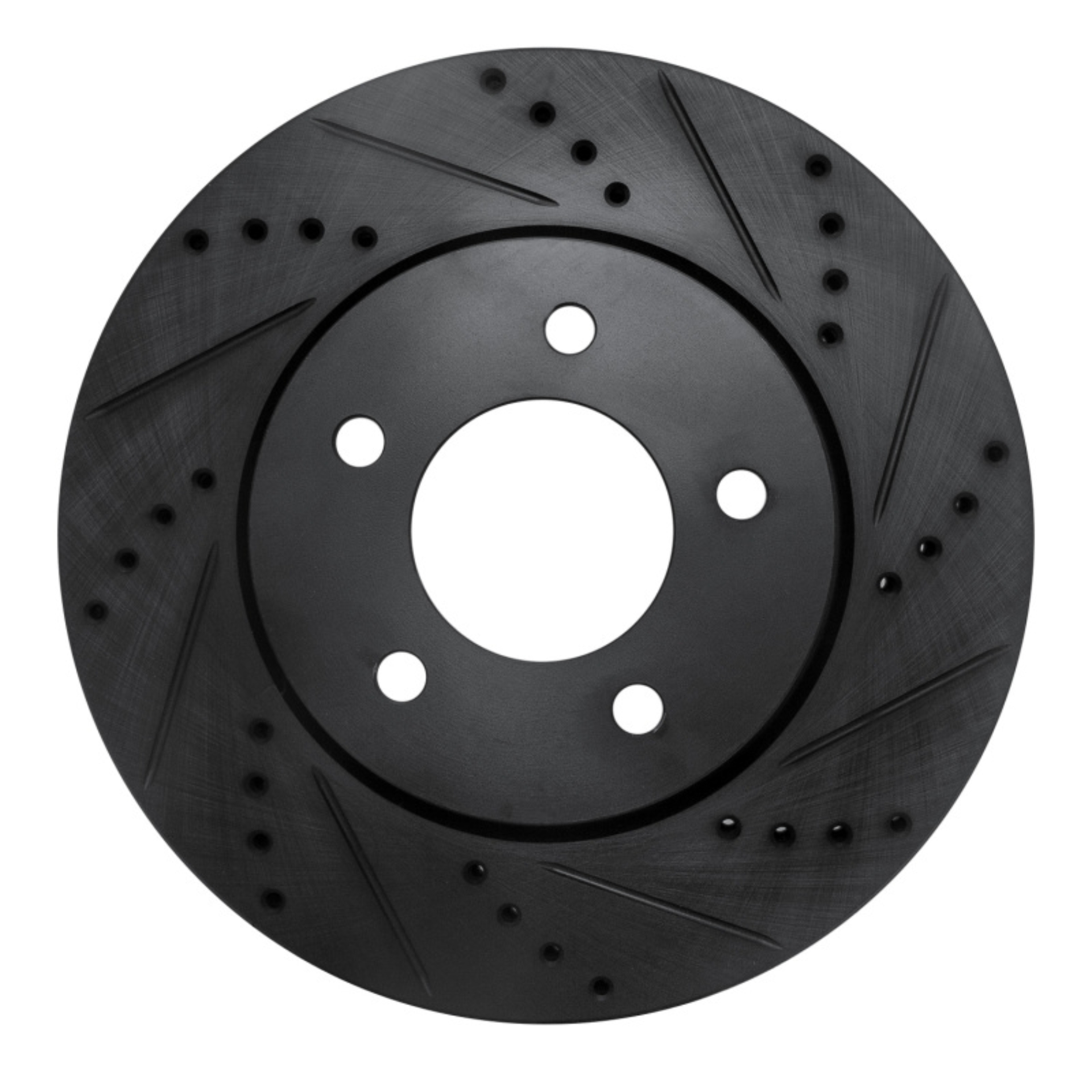 Picture of R1 04-08 Chrysler Pacifica Front Right Drilled & Slotted Black Brake Rotor