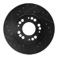 Picture of R1 91-04 Dodge STEALTH Front Left Drilled & Slotted Black Brake Rotor