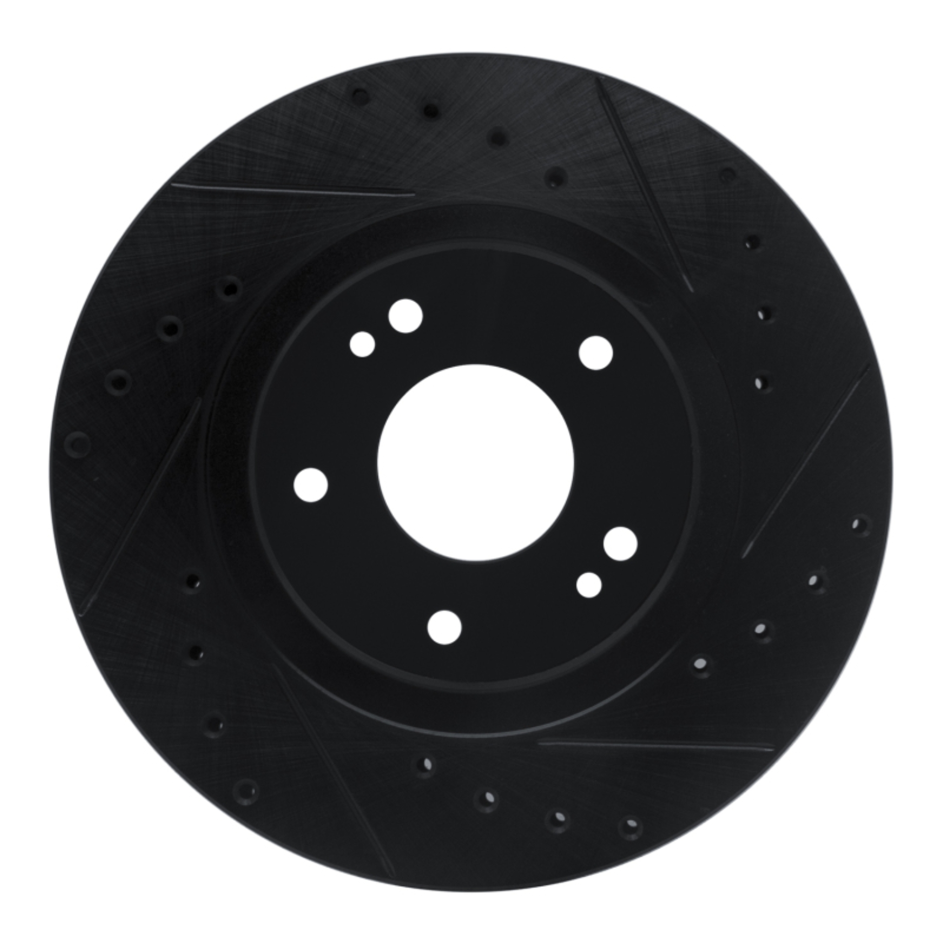 Picture of R1 91-93 Dodge STEALTH Front Right Drilled & Slotted Black Brake Rotor