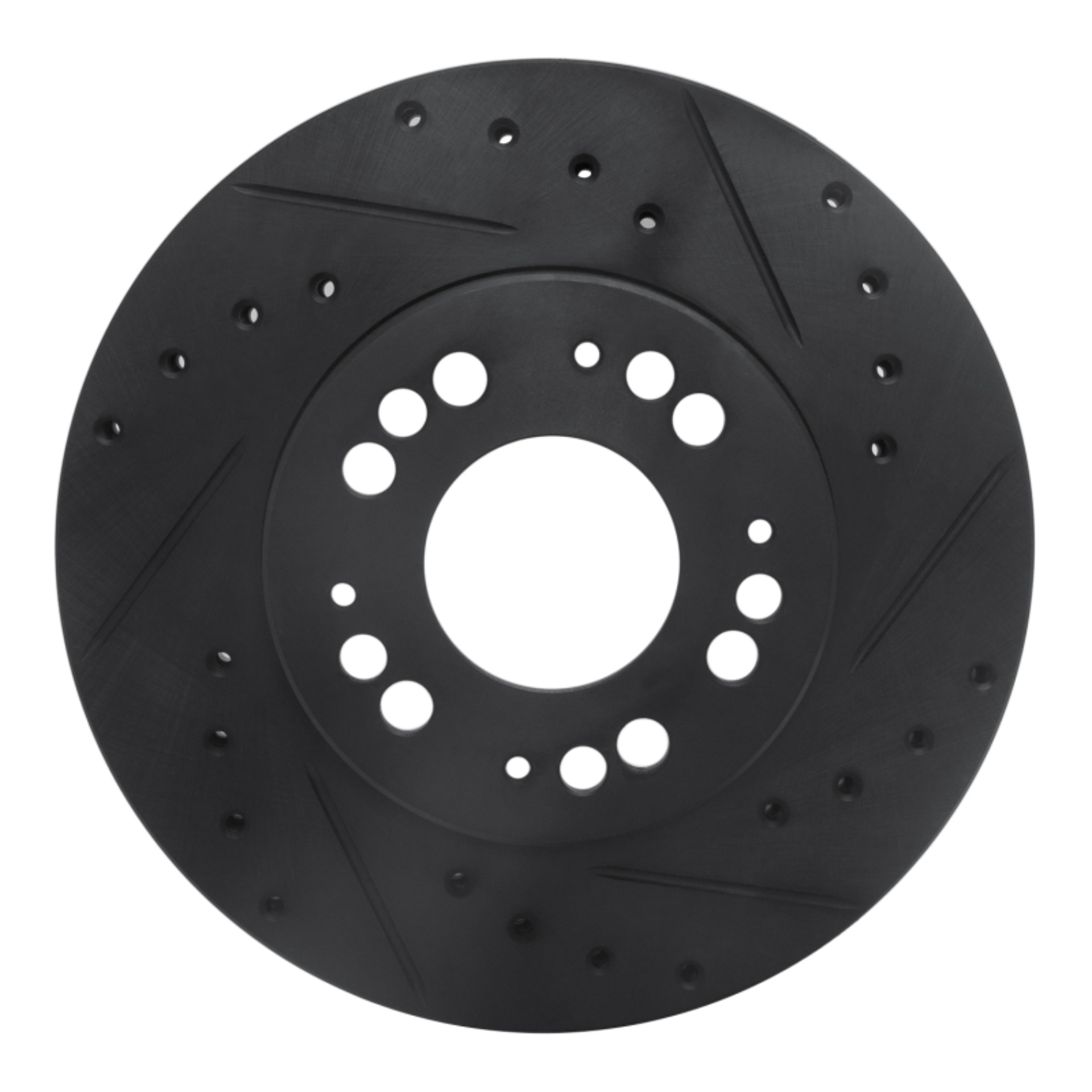 Picture of R1 91-04 Dodge STEALTH Front Right Drilled & Slotted Black Brake Rotor
