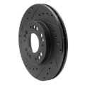 Picture of R1 91-04 Dodge STEALTH Front Left Drilled & Slotted Black Brake Rotor