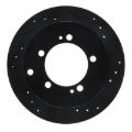 Picture of R1 91-99 Dodge STEALTH Rear Right Drilled & Slotted Black Brake Rotor