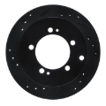 Picture of R1 91-99 Dodge STEALTH Rear Left Drilled & Slotted Black Brake Rotor