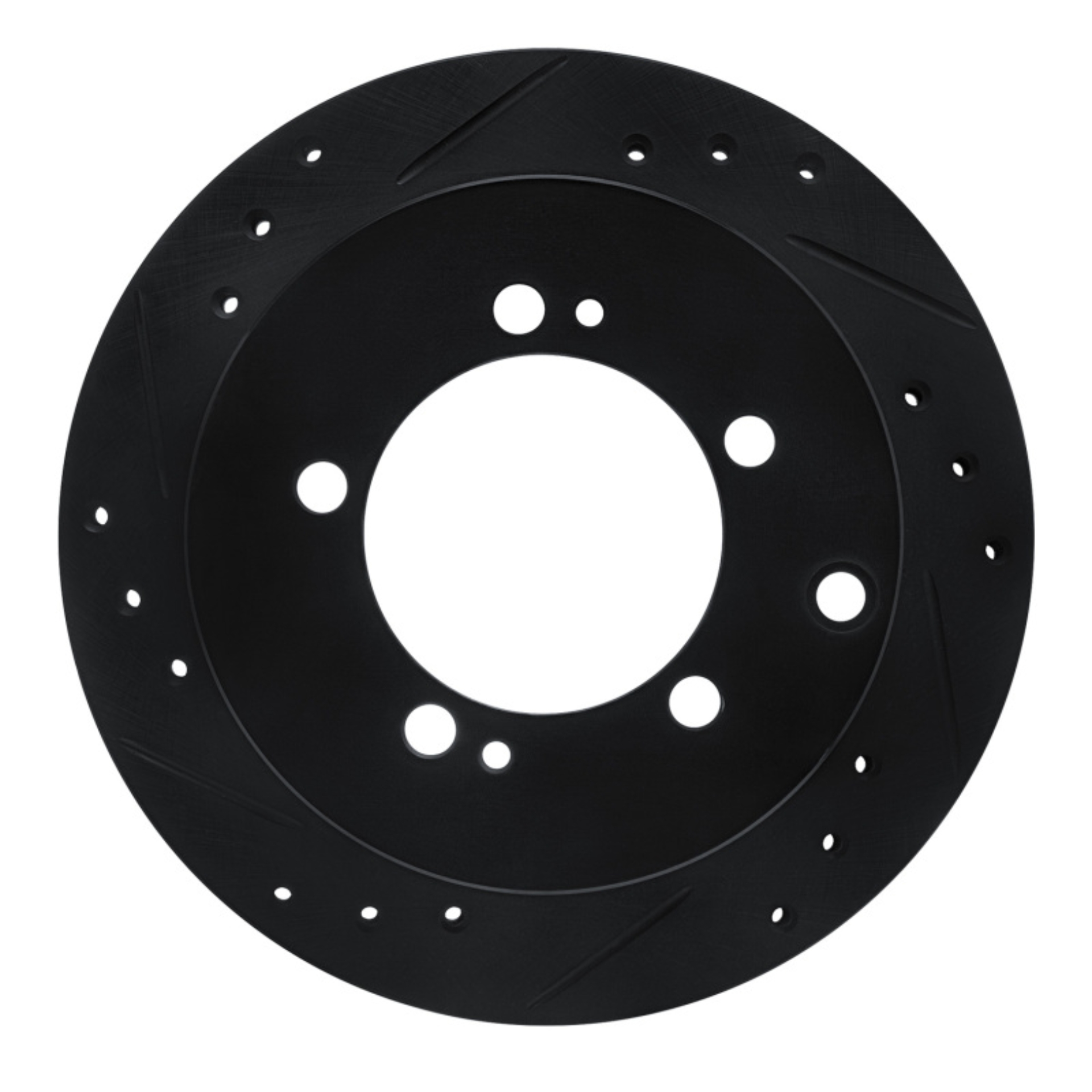Picture of R1 91-99 Dodge STEALTH Rear Left Drilled & Slotted Black Brake Rotor
