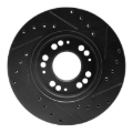 Picture of R1 91-04 Dodge STEALTH Front Left Drilled & Slotted Black Brake Rotor