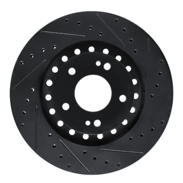 Picture of R1 93-99 Dodge STEALTH Front Right Drilled & Slotted Black Brake Rotor