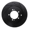 Picture of R1 93-99 Dodge STEALTH Rear Right Drilled & Slotted Black Brake Rotor