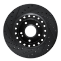 Picture of R1 93-99 Dodge STEALTH Front Right Drilled & Slotted Black Brake Rotor