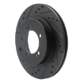 Picture of R1 93-99 Dodge STEALTH Rear Left Drilled & Slotted Black Brake Rotor