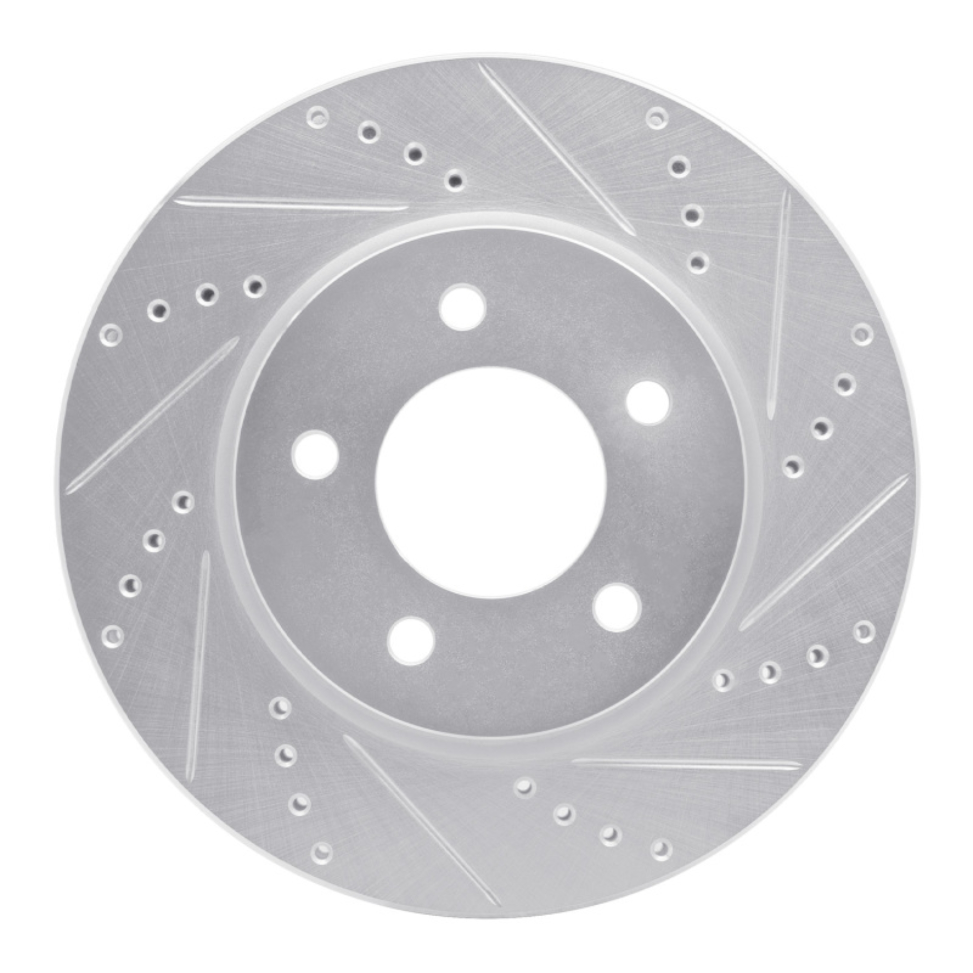 Picture of R1 04-08 Chrysler Pacifica Front Right Drilled & Slotted Silver Brake Rotor