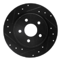 Picture of R1 08-12 Renault TRAFIC (Mexico) Rear Left Drilled & Slotted Black Brake Rotor