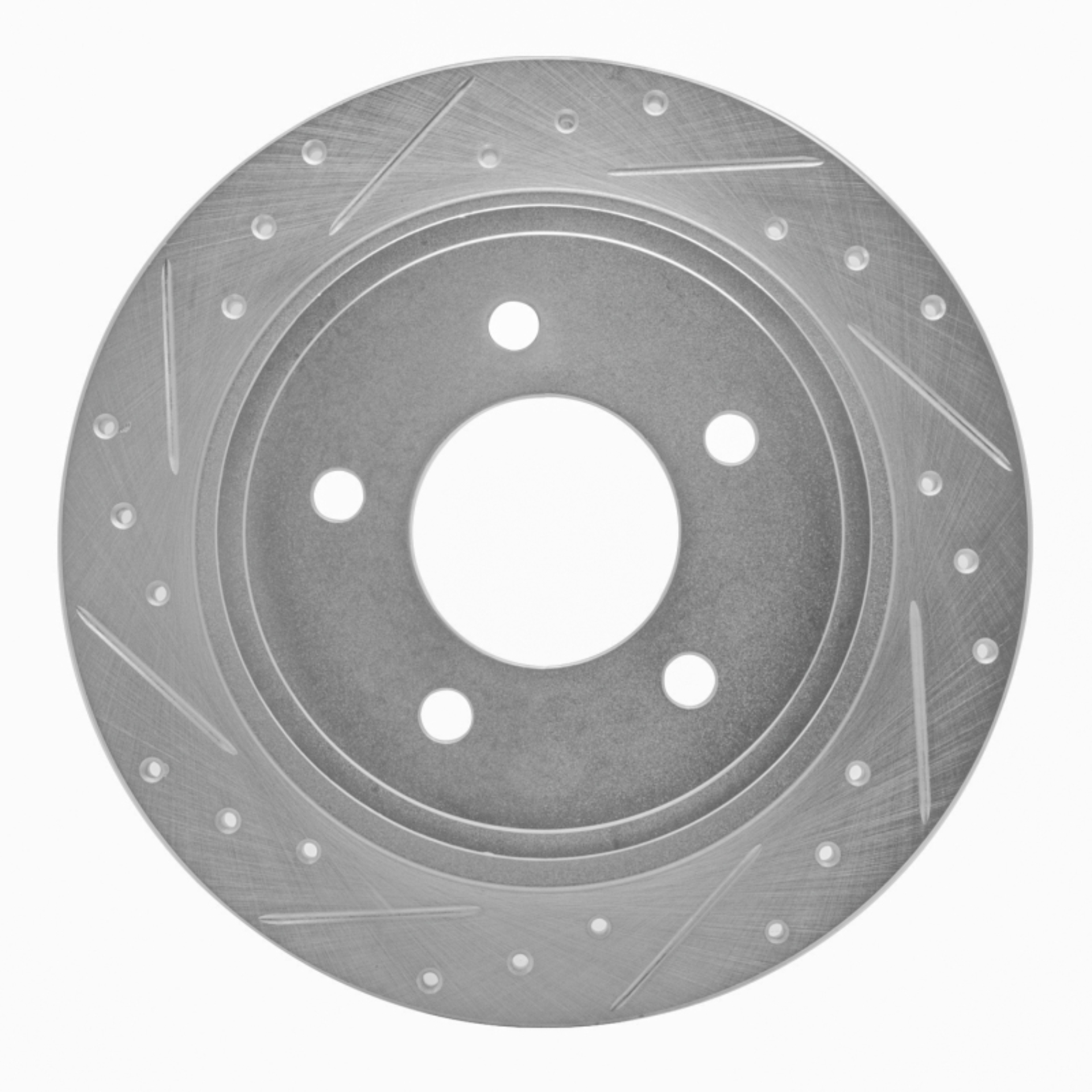 Picture of R1 04-08 Chrysler Pacifica Rear Left Drilled & Slotted Silver Brake Rotor