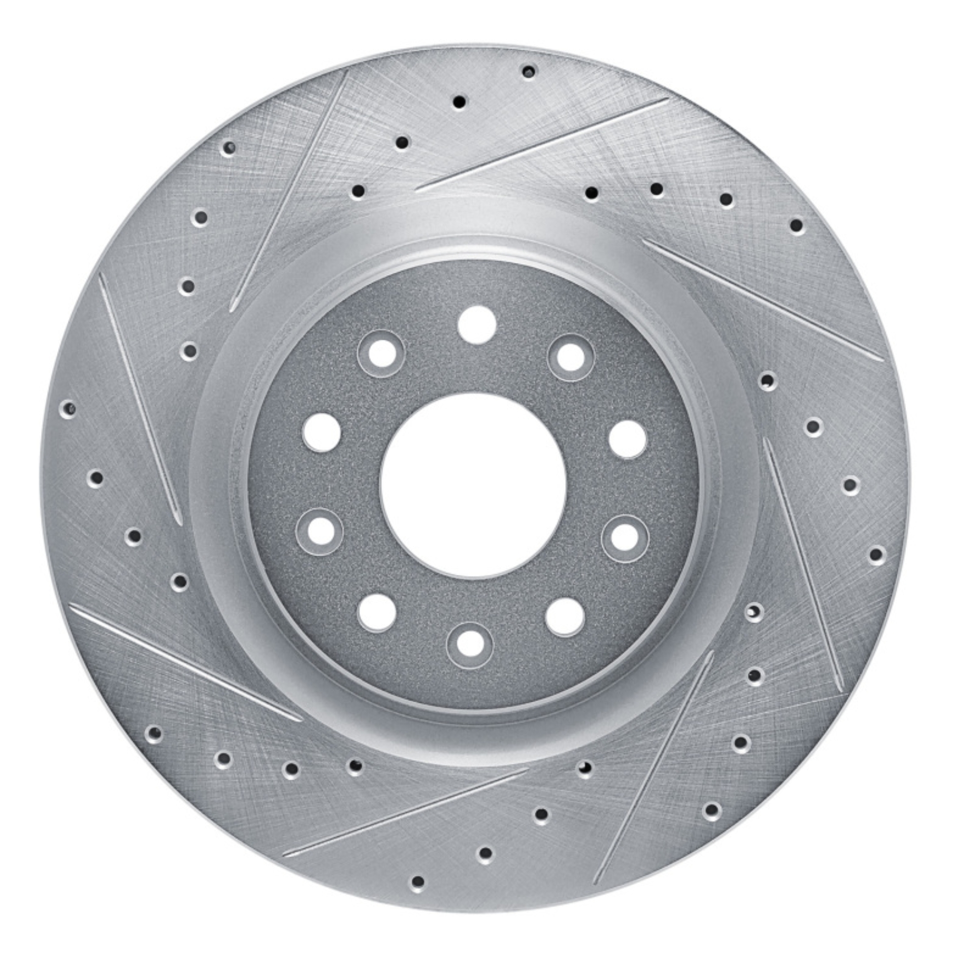 Picture of R1 20-25 Chrysler Pacifica Front Left Drilled & Slotted Silver Brake Rotor