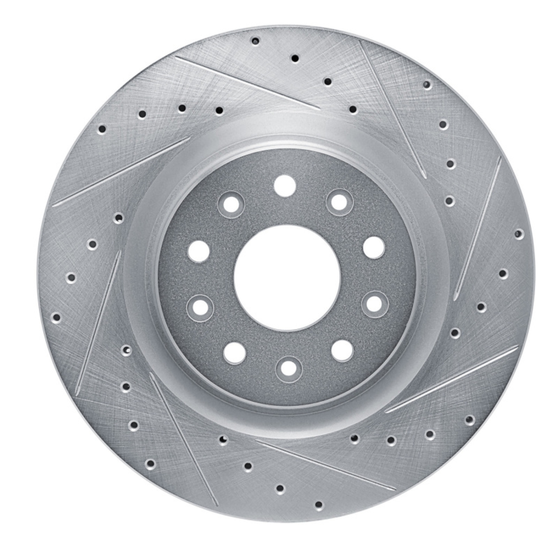 Picture of R1 20-25 Chrysler Pacifica Front Right Drilled & Slotted Silver Brake Rotor