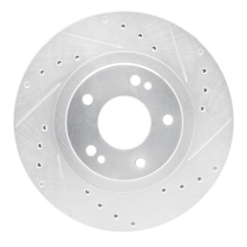 Picture of RNC Brake Rotor - Drill & Slot - R1 91-93 Dodge STEALTH Front Right Drilled & Slotted Silver Brake Rotor rnc631-72014R