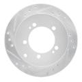 Picture of RNC Brake Rotor - Drill & Slot - R1 91-99 Dodge STEALTH Rear Left Drilled & Slotted Silver Brake Rotor rnc631-72016L