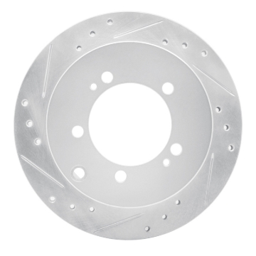 Picture of RNC Brake Rotor - Drill & Slot - R1 91-99 Dodge STEALTH Rear Left Drilled & Slotted Silver Brake Rotor rnc631-72016L