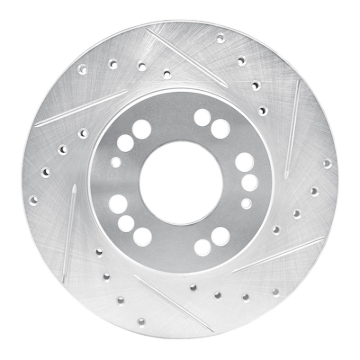 Picture of RNC Brake Rotor - Drill & Slot - R1 91-04 Dodge STEALTH Front Right Drilled & Slotted Silver Brake Rotor rnc631-72015R