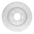 Picture of RNC Brake Rotor - Drill & Slot - R1 91-93 Dodge STEALTH Front Left Drilled & Slotted Silver Brake Rotor rnc631-72014L