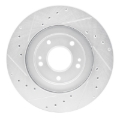 Picture of RNC Brake Rotor - Drill & Slot - R1 91-93 Dodge STEALTH Front Right Drilled & Slotted Silver Brake Rotor rnc631-72014R