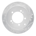 Picture of RNC Brake Rotor - Drill & Slot - R1 91-99 Dodge STEALTH Rear Right Drilled & Slotted Silver Brake Rotor rnc631-72016R