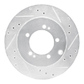 Picture of RNC Brake Rotor - Drill & Slot - R1 91-93 Dodge STEALTH Rear Right Drilled & Slotted Silver Brake Rotor rnc631-72017R