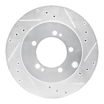 Picture of RNC Brake Rotor - Drill & Slot - R1 91-93 Dodge STEALTH Rear Right Drilled & Slotted Silver Brake Rotor rnc631-72017R