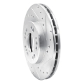 Picture of RNC Brake Rotor - Drill & Slot - R1 91-04 Dodge STEALTH Front Right Drilled & Slotted Silver Brake Rotor rnc631-72015R