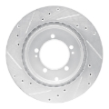 Picture of RNC Brake Rotor - Drill & Slot - R1 91-93 Dodge STEALTH Rear Right Drilled & Slotted Silver Brake Rotor rnc631-72017R