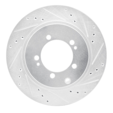 Picture of RNC Brake Rotor - Drill & Slot - R1 93-99 Dodge STEALTH Rear Right Drilled & Slotted Silver Brake Rotor rnc631-72032R