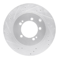 Picture of RNC Brake Rotor - Drill & Slot - R1 93-99 Dodge STEALTH Rear Left Drilled & Slotted Silver Brake Rotor rnc631-72032L