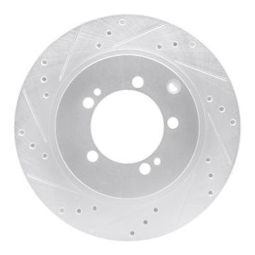 Picture of RNC Brake Rotor - Drill & Slot - R1 93-99 Dodge STEALTH Rear Left Drilled & Slotted Silver Brake Rotor rnc631-72032L
