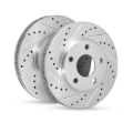 Picture of RNC Brake Rotor - Drill & Slot - R1 87-92 Winnebago Utility Van Renault Trafic Chassis Front Left Drill & Slot Silver Brake Rotor rnc631-72064L