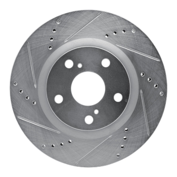 Picture of RNC Brake Rotor - Drill & Slot - R1 08-12 Renault TRAFIC (Mexico) Front Left Drilled & Slotted Silver Brake Rotor rnc631-92084L