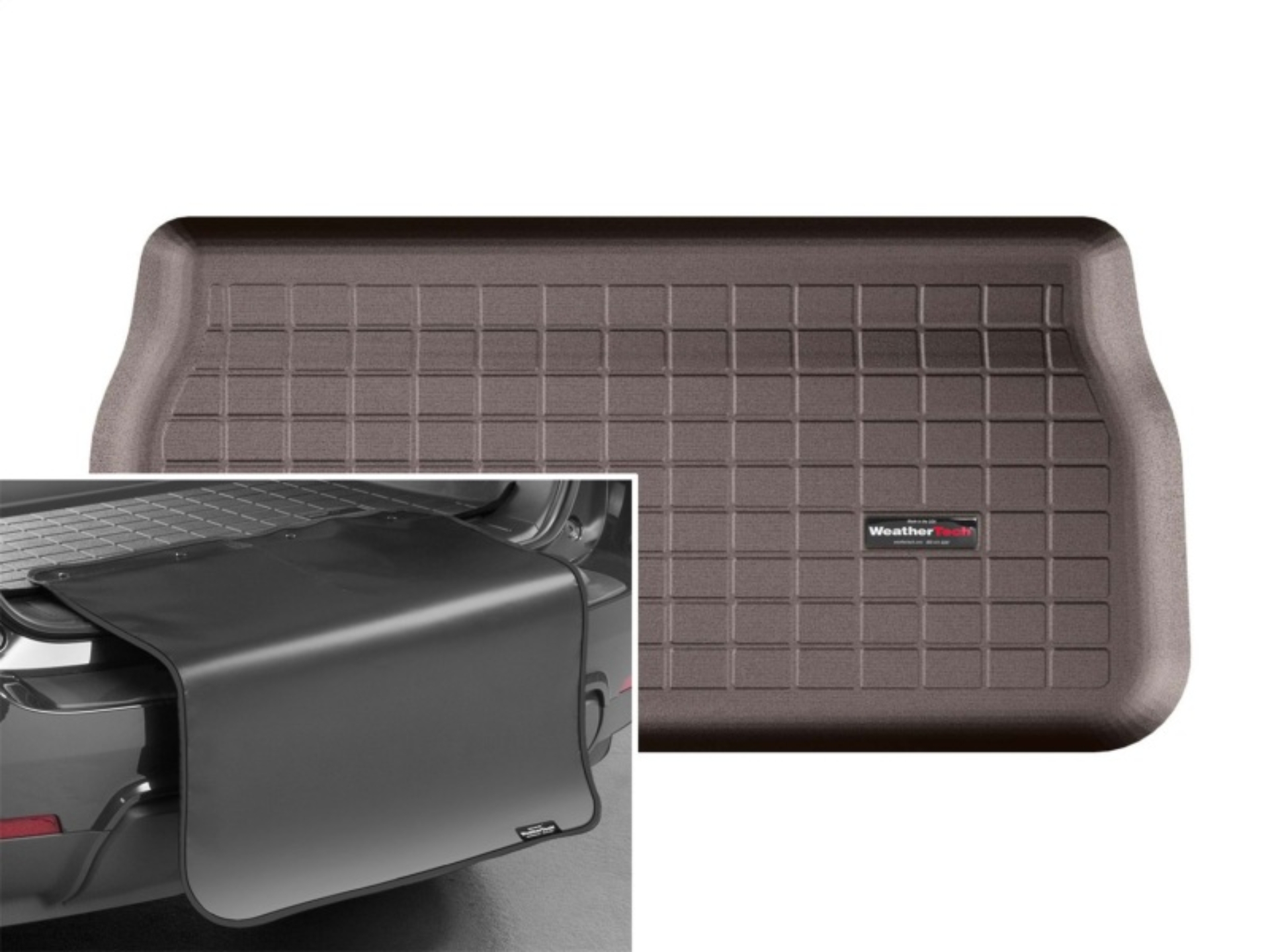 Picture of WeatherTech 2017+ Chrysler Pacifica Cargo Liners w/Bumper Protector - Cocoa (Behind 3rd Row)