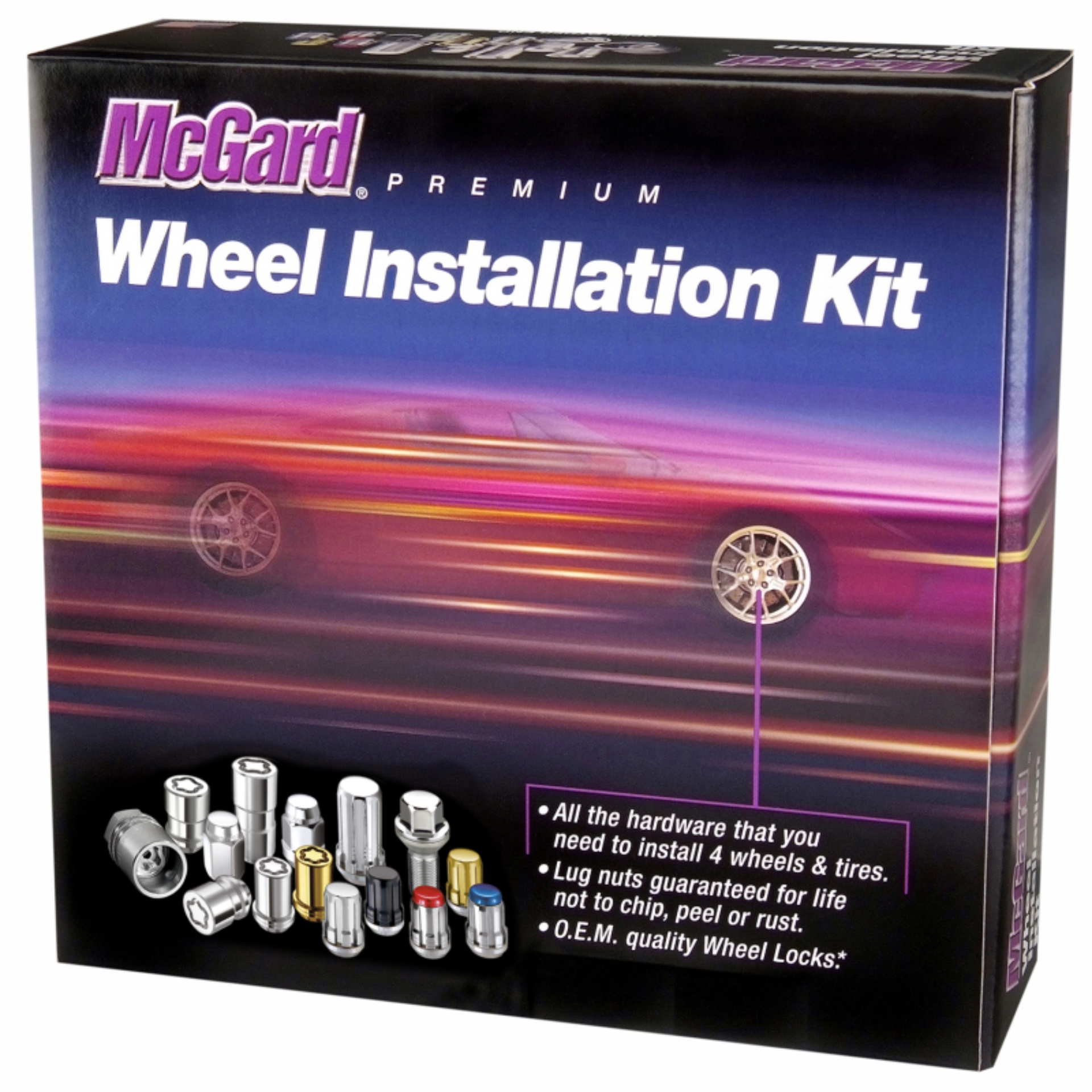 Picture of McGard SplineDrive Tuner 5 Lug Install Kit w/Locks & Tool (Cone) M12X1.5 / 13/16 Hex - Chrome
