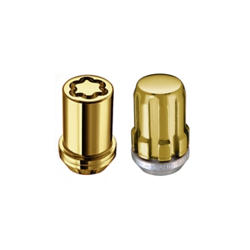 Picture of McGard SplineDrive Tuner 5 Lug Install Kit w/Locks & Tool (Cone) M12x1.5 / 13/16 Hex - Gold (CS)