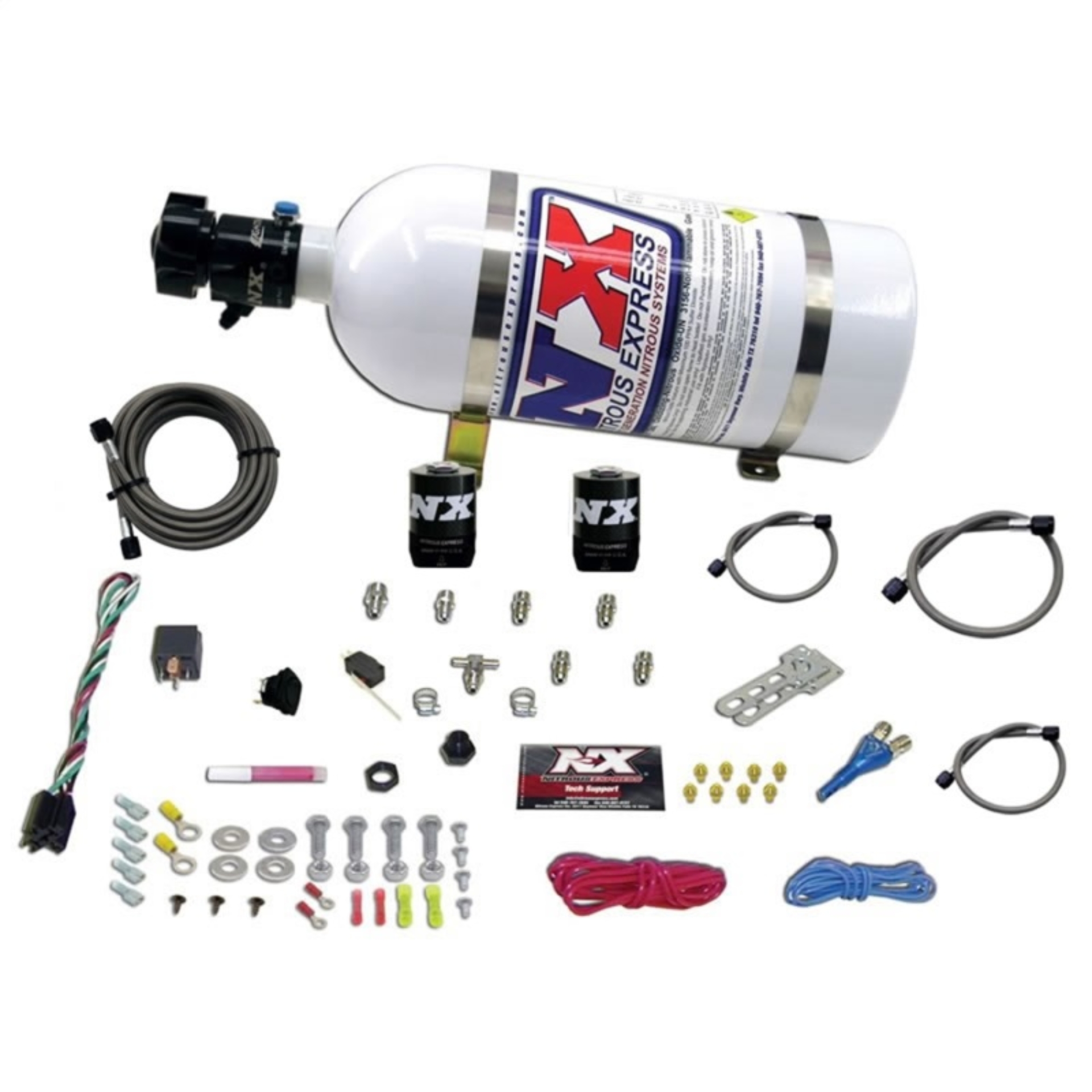 Picture of Nitrous Express All Sport Compact EFI Single Nozzle Nitrous Kit (35-50-75HP) w/10lb Bottle