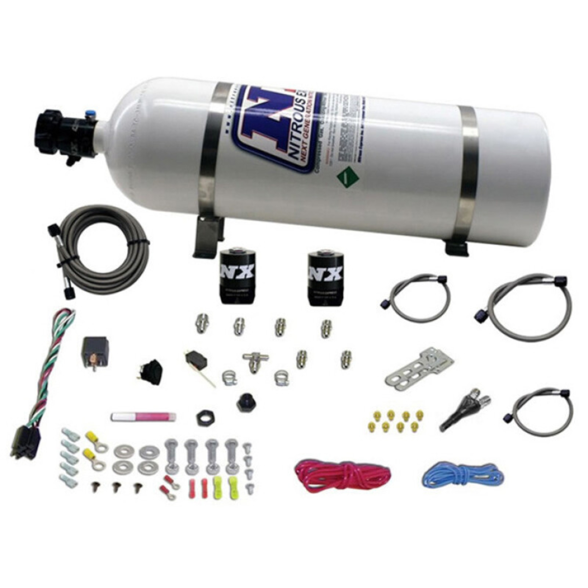 Picture of Nitrous Express All Sport Compact EFI Single Nozzle Nitrous Kit (35-50-75 HP) w/15lb Bottle