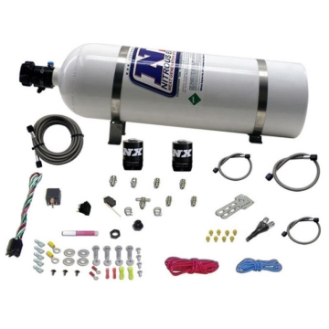 Picture of Nitrous Express All Sport Compact EFI Single Nozzle Nitrous Kit (35-50-75 HP) w/15lb Bottle