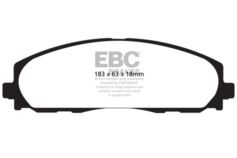 Picture of EBC 2016+ Chrysler Pacifica (Ru) 3.6L Extra Duty Front Brake Pads