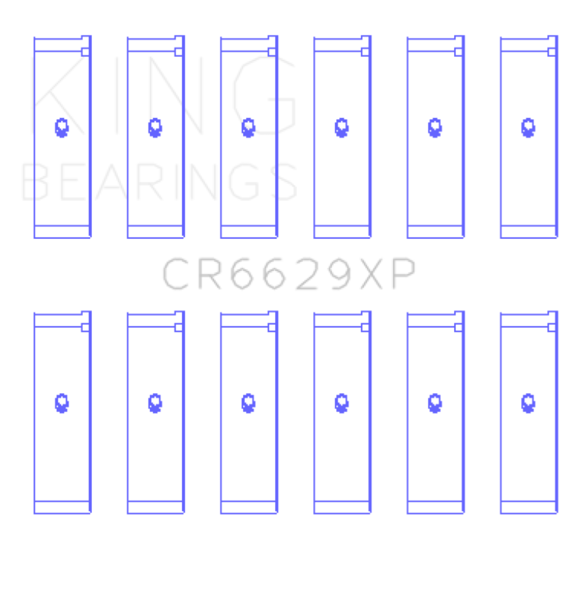 Picture of King Engine Bearings Mitsubishi 6G72 (Size 0.26) Connecting Rod Bearing Set